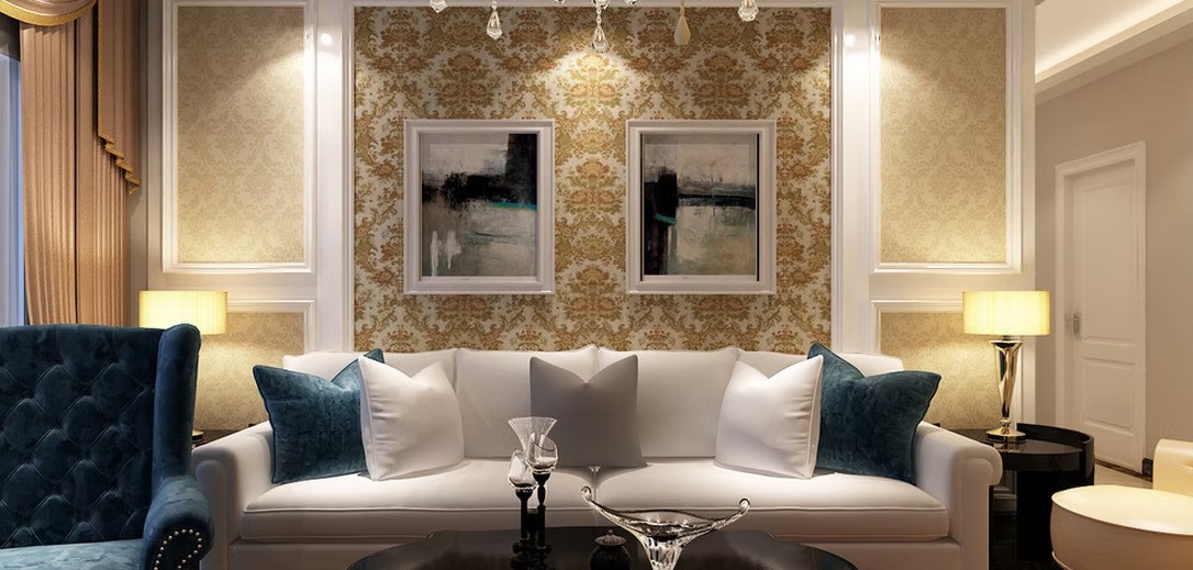 Luxury living room interior designed by The Yorkshire Architect